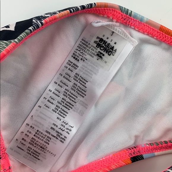 SOLD!! Billabong Pink Bikini Swim Suit Size 4 Tank - Picture 5 of 8